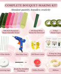 Ultimate Pipe Cleaner Flower Kit With 700 Piece DIY Bouquet Craft Set With Chenille Stems, Tools, Tutorials, And Supplies For Beginners And Craft Lovers All In One.