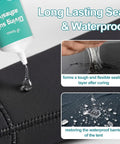 Heavy Duty Wetsuit Repair Glue And Waterproof Sealant For Dive Gear Upkeep applied on neoprene seam for strong waterproof seal.