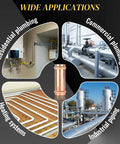 Image depicting 40 Pack Copper Press Extended Couplings One And A Quarter Inch Press To Connect Fittings For Copper Tubing And Plumbing Systems With LBP Design That Signals Unpressed Joints During Testing And Pro Grade Copper Build For Quick Reliable Install in various plumbing applications.