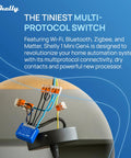 Gen4 Smart Relay Switch 1 Channel 8A With WiFi, Zigbee and Matter, Dry Contacts, 2 Pack For Home Automation, No Hub Needed