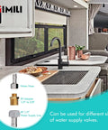 Bar Sink Faucet Single Hole Brushed Nickel Modern Wet Look For Small Kitchen Farmhouse RV Camper Outdoor Utility Bathroom With RV Adapter 1/2 To 3/8 Sleek Stainless Steel Construction Easy Install And Durable Finish in RV setting