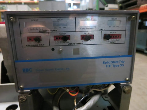 Solid state trip unit with dials and indicators found in Built Tough K Line 600A Motor Operated Air Circuit Breaker Rated 480 V Ac And 600 V Ac.