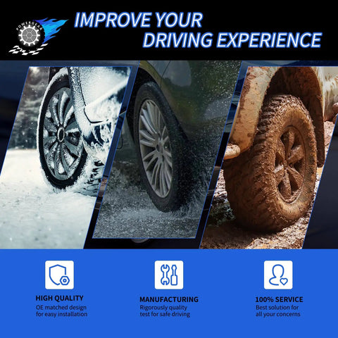 14 Piece Front Lower Control Arm And Ball Joint Suspension Rebuild Kit Bolt On Drop In Fix For 2004 2006 Lexus ES330 And Toyota Camry showcasing tire performance in various conditions.