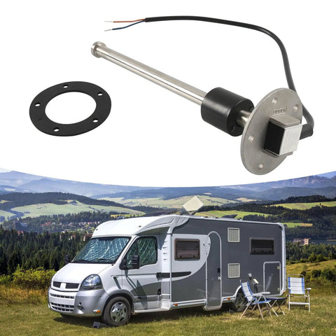 Dead Accurate Fuel Sending Unit And Gauge Kit For Boat Car Truck 200Mm Stainless Steel Sensor with rubber grommet for easy installation.
