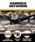 Portable Hammock Stand Hang Anywhere 106 By 42 Inches With 440 Pound Capacity Collapsible And Lightweight for camping