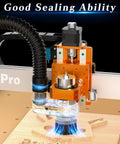 Dust Shoe For 42mm Spindle CNC Router Fits Masuter Pro And Mastuer 4040, 60W Spindle Motor, 38mm Hose Size, Transparent ABS Construction