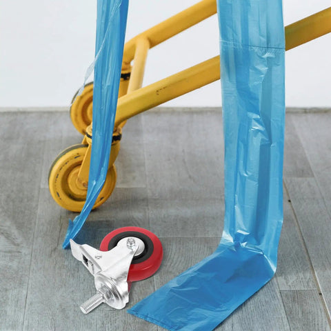 Upgrade Your Rigs Using 4 Pack Badass Double Axle Stem Caster Wheels For Smooth Rollin Furniture Carts And Factory Gear delivering heavy duty performance, showing red wheel and blue plastic.