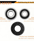 Heavy Duty Front Load Washer Tub Bearing And Seal Kit Replacement with two bearings and washer seal display.