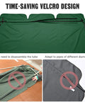 Outdoor Swing Canopy Replacement UV30 Plus 180Gsm Green Canopy Top 76x44 Inches with Velcro design, easy installation.