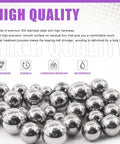 Slick Heavy Duty Chrome Steel Loose Bearing Balls 330 Piece Pack 16 Metric Sizes For Bike Hub Refresh And Caster Swap close-up of polished chrome steel balls