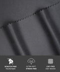 Microfiber glasses cleaning cloth, black, close-up of fabric with zigzag edge