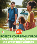 Family enjoying outdoors, promoting Deep Woods Travel Size Insect Repellent Aerosol With Dry Non Greasy Formula Bug Spray For Twenty Five Percent DEET All Day Protection Against Mosquitoes Ticks Flies Gnats And Chiggers Two And A Half Ounce Can