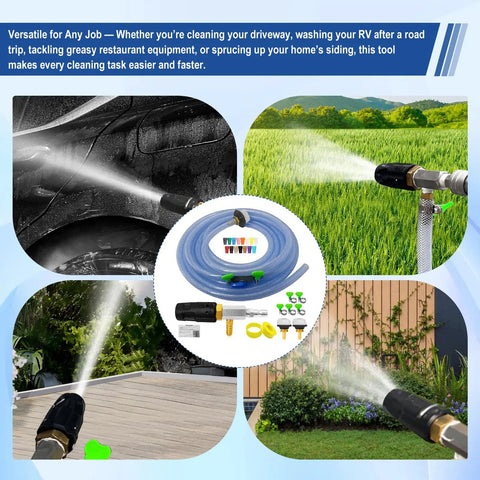 Adjustable Long Range Downstream Injection Nozzle Kit For Pressure Washers, 4 to 4.5 GPM, 2500 to 4000 PSI in various applications
