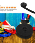 Super Quick Cable Ties For Wire Management And Desk Organization With Cool Plant Design To Ditch That Tangled Cord Clutter And Keep Your Home Office Setup Looking Fresh And Stress Free, black, roll, ideal for organizing various cables.