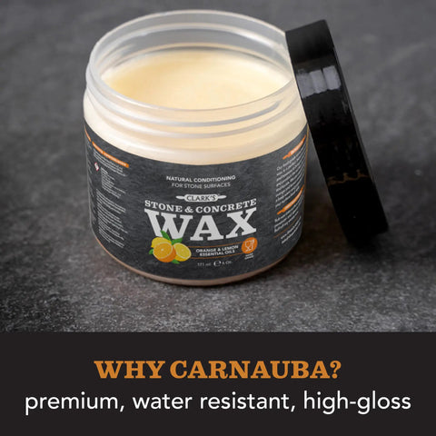 Container of stone and concrete wax for Natural Stone Daily Cleaner And Wax Care Kit For Soapstone Slate And Concrete Surfaces