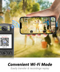 Image of 4K Ultra HD Body Camera With Audio And Video Recording, 128GB Mini Wearable Cam showing Wi-Fi mode connectivity with smartphone