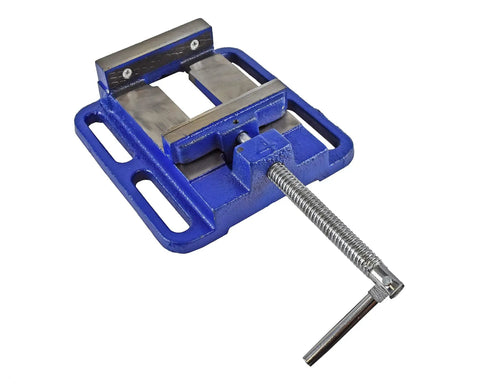 LDPV-6 6 Inch Drill Press Vise With Cast Iron Body And Texture Jaws, Portable Workhorse Clamp for Metalworking, Blue Finish