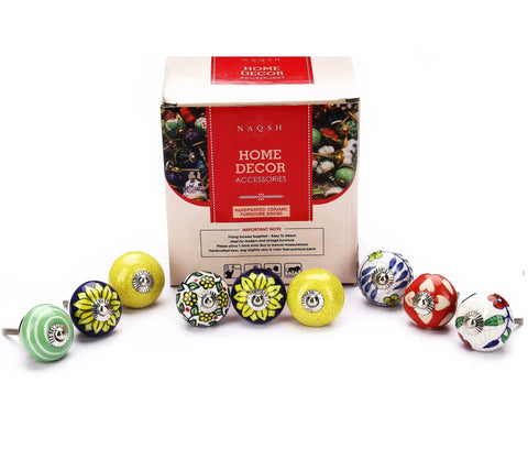 Fresh Ceramic Kitchen Cabinet Knobs And Dope Drawer Pulls For A Total Home Vibe Upgrade Pack Of Twelve Multi Red Heart Handpainted Handles For Cupboards And Furniture, colorful ceramic knobs with box.