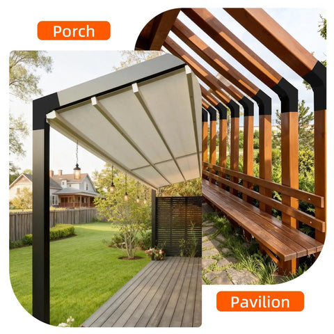 15 Degree Angle Slant Pergola Bracket Kit With 2 Way L Shaped Post Brackets And Stainless Steel Screws Fits 6x6 Lumber Actual 5.5x5.5 For Outdoor Pergola Porch Or Walkway Heavy Duty Q235 Steel 1 Pack