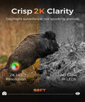 Hella Reliable LTE Cellular Trail Camera With 360 Degree Wide Angle And 2K Crisp Night Vision Live Streaming Built In Sim Card Cuts All Wifi Hassles For Straight Forward Wildlife Tracking And Backyard Scouting showcasing a boar in 2K clarity.