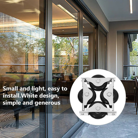 Premium Heavy Duty 40mm Nylon Sliding Door Roller Pulley With Steel Double Bearings for smooth glide in modern setting.