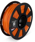 Straight Up Orange PLA 3D Printer Filament 1.75 Millimeter Diameter One Kilogram Spool on a black spool, showcasing bright orange color.