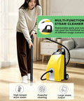 3.5L High Temp Steam Cleaner 3000W Pressure Washer For Home Car Ac Deep Cleaning Heavy Grease Oil Stains With 9 Accessories in use.