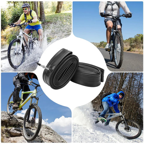 Heavy Duty Bike Inner Tubes For 28/29 Inch Wheels 28x1.75 To 2.40 And 29x1.75 To 2.40 FV48mm Presta Valve 2 Pack Beefy Reliable Tubes