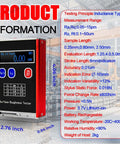 Pro Grade Digital Surface Roughness Tester With 0.01μm Accuracy, Portable Handheld Gauge For Ra Rq Rz Rt, Four Parameter Surface Finish Meter, Includes Calibration Block And Bracket, front view