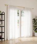 Cappa Curtain Rod With Two Matching Finials, Adjustable 66 To 120 Inches, No Fuss Setup With Brackets And Hardware, Gold Finish, Easy Install For Wide Windows And Patio Doors