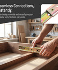Hands installing Concealed Headboard Wall Fixing Brackets For Sectional Sofas Easy Plug In Interlocking Connectors