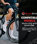 Cyclist with road bike, text overlay highlights SRAM DB8 Brake Bleed Kit compatibility, not for SRAM Motive, DB4, or DB6.