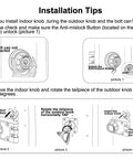 Installation tips for Keyless Jimmy-Proof Deadbolt Lock With Unpickable Night Latch And Anti Mislock Button 304 Stainless Steel