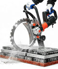 Badass Build 9000W Brushless Motor Electric Wall Saw cuts through wet concrete slabs with precision and ease.