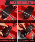 Four-step installation of Milwaukee Packout Caster Wheel Kit With Front Wheels For Packout Rolling Toolbox Heavy Duty 200 Lbs Capacity.