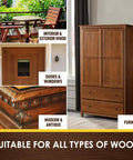 Black Walnut Wood Stain Delivers Killer Coverage With Just One Coat for furniture, doors, windows, interior and exterior wood.