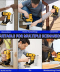 Heavy Duty 18 Gauge Cordless Brad Nailer And Electric Staple Gun Delivers Killer Brushless Performance For Precision Diy Woodworking Battery Powered Dual Function Nailing Tool Includes One Thousand Nails Ready To Roll Right Away.
