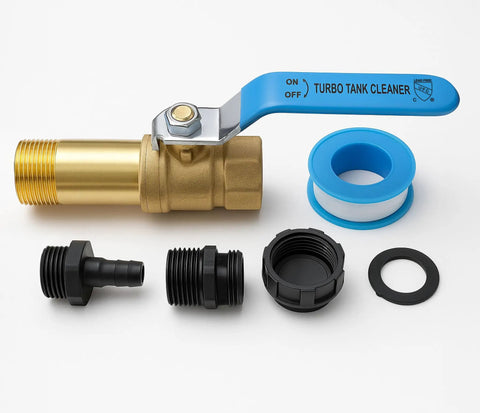 Three Quarters Inch Full Port Water Heater Drain Valve Kit With Fast Flush Upgrade For Turbo Tank Cleaner Tool No More Pulling Valve