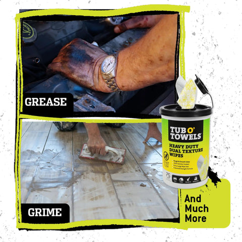 Heavy Duty 10 By 12 Inch Multi Surface Cleaning Wipes With Dual Texture For Everyday Messes And Tough Grime, 75 Count Canister