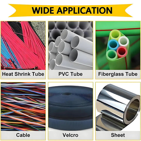 Heat Shrink Tube, PVC Tube, and various cables for use with Heavy Duty Automatic Electric Heat Shrink Tube Cutter And Wire Stripping Machine.