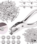 Sick Craft Kit With 100 Real Deal Silver Plated Iron Paper Fasteners And 300 Flat Washers Plus Heavy Duty Hole Punch displayed.