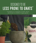 Top Shelf 4 Quart Indoor Plant Potting Mix Loaded With Fast Feeding Fertilizer Keeps Your Container Houseplants Poppin Without Any Drama While Fueling Bold New Leaves Through Spring And Summer, shown in a hand filling a pot.