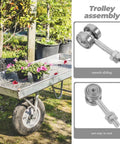 Smooth As Butter Double Bearing Sliding Door Pulley Roller Assembly With Cable Trolley System For Rock Solid Fifty Kilo Weight Capacity And No Hassle Installation Upgrade on gardening trolley.
