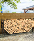 Heavy Duty Firewood Rack Outdoor With 880Lb Capacity 6 Ft Elevated Wood Storage On Weather Resistant Metal Frame 12 Support Legs Sturdy Indoor Or Outdoor Firewood Holder For Patio Porch Fireplace Backyard loaded with logs