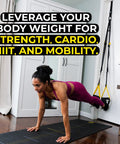Person using All-In-One Suspension Training System For Home Workouts And Full-Body HIIT, Indoor And Outdoor Anchors Included, Portable Gym Kit