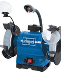 Heavy Duty Double Bench Grinder Boasts A Rock Solid 550 Watt Induction Motor For Noise Free Grindin Work With Adjustable Spark Guard.