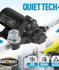 Ultra Quiet 12V DC RV Water Pump With 4.5 GPM And 45 PSI Diaphragm Design, Smart Pressure Switch, Auto Start Stop, No Fuss High Flow