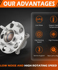 Heavy Duty Rear Wheel Bearing Hub Assembly For Honda Civic Direct Fit Replacement 512502 5 Lug Non Abs Knockout Quality close-up with features