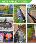 Heavy Duty Black Plastic Sheeting 4 Mil Weed Barrier used in gardens, landscaping, protecting plants, blocking weeds, preventing soil erosion