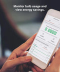 User monitoring energy savings on phone app for Zigbee Smart Light Bulbs 8 Pack With Hub Required For Your Smart Home Works With SmartThings
